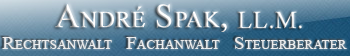 Andr Spak LL.M. - Rechtsanwalt Fachanwalt Steuerberater